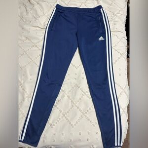 adidas women’s  Navy Jogger Pants with White Side Stripes